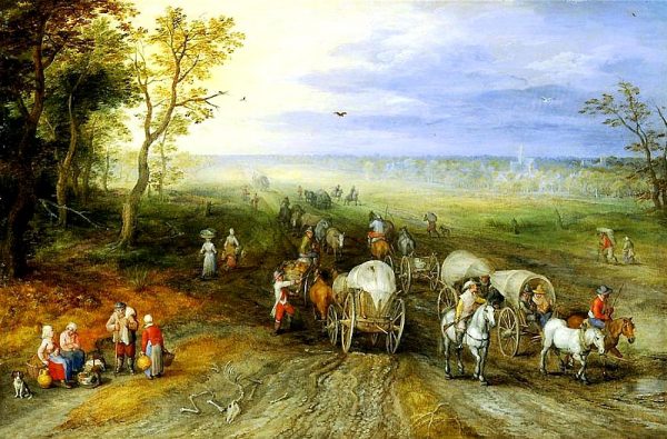 Panoramisch landschap met reizigers – Jan Brueghel de Oudere (1568-1625)