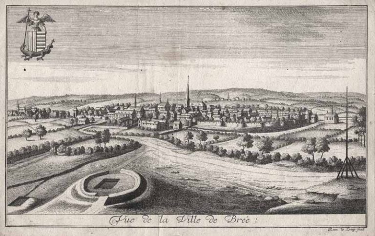 Zicht op Bree in 1740 - Remacle le Loup (1694-1746)