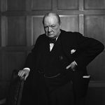 Winston Churchill (1874-1965), premier van het Verenigd Koninkrijk