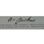 Bartholomeus Beckers (1745-1828), valkenier aan het hof te Versailles